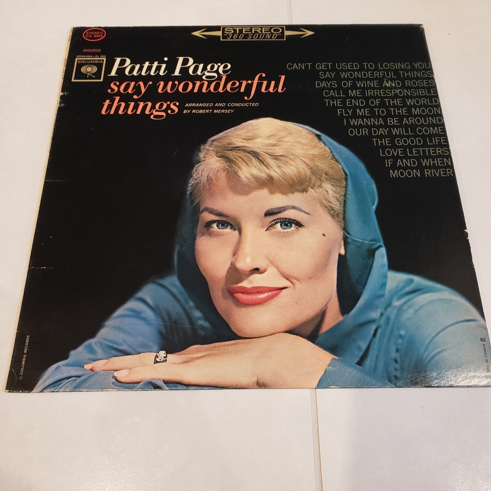 Say Wonderful Things by Patti Page vinyl record